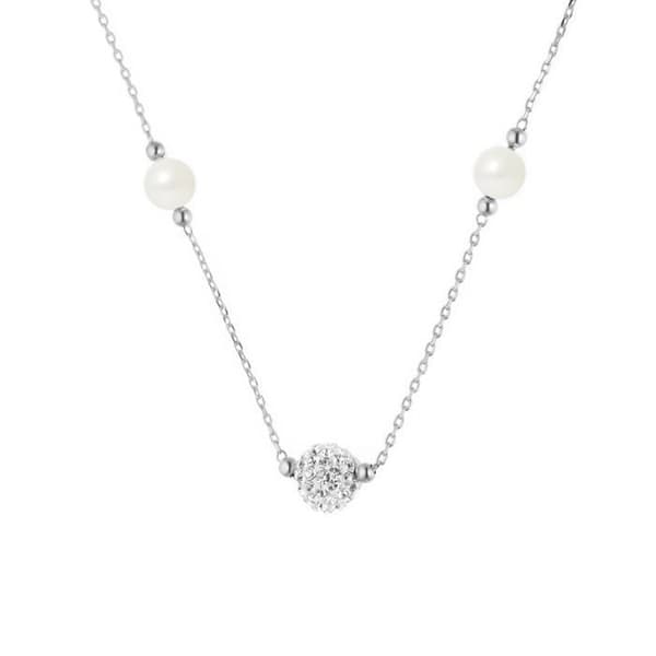Halsband - LOVA LOLA VAN DER KEEN - Sötvattenspärlor - Massivt Silver 925 - 42 cm - Dam