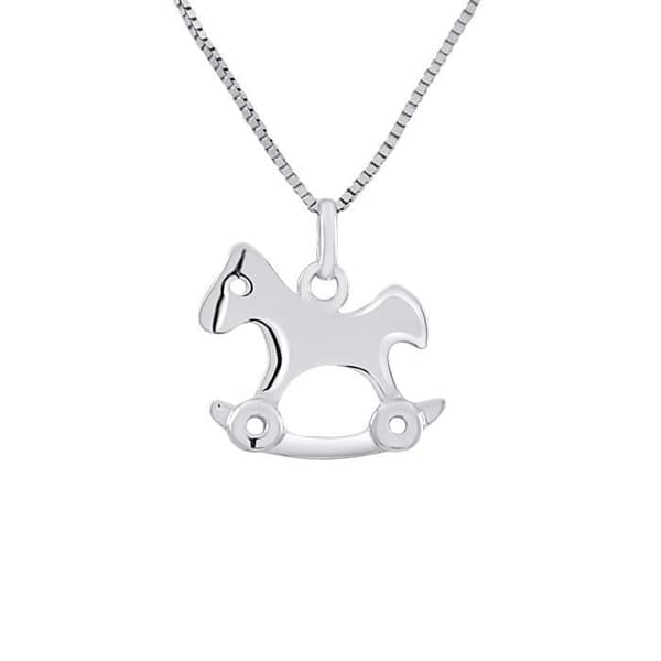 Pendentif Barn - LÉA &amp; ARTHUR - Gungställning - Silver 925 - Unisex - Allergivänlig