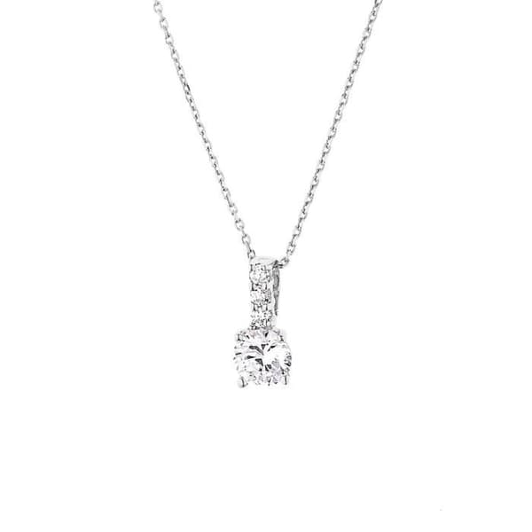 Halsband - Silver - Casey - Zirkoniumoxid - 42 cm - Kvinna