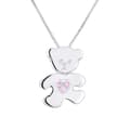 Miniatyrbild 1 av 2: Pendentiv Barn - LÉA &amp; ARTHUR - BJÖRN HJÄRTA ROSA - Silver 925 - Zirkoniumoxid - Rosa