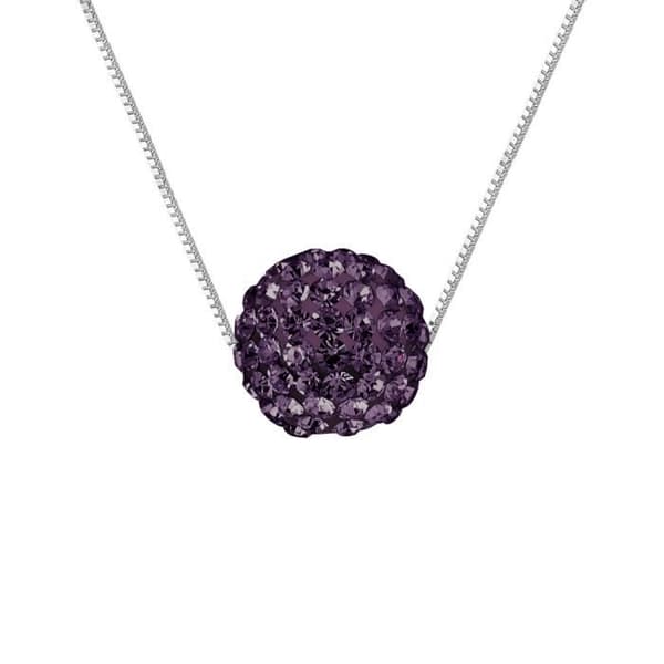Halsband - LOVA LOLA VAN DER KEEN - Äkta Lila Kristall - Sterling Silver 925 - 42 cm