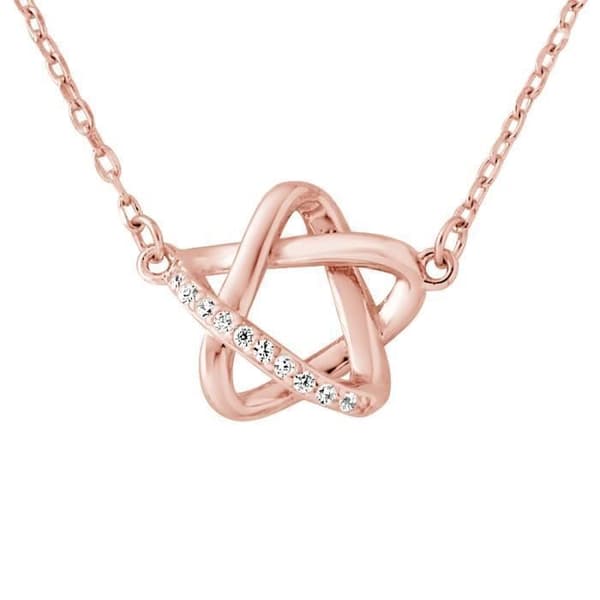 Halsband - LOVA LOLA VAN DER KEEN - Stjärna - 925 Sterling Silver - Cubic Zirconia - Rose Gold