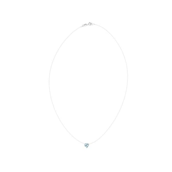 Hänge - LOVA LOLA VAN DER KEEN - Blå Cubic Zirconia - 925 Sterling Silver - Längd 42 cm