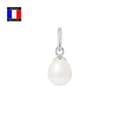 Miniatyrbild 1 av 4: Compagnie Générale des Perles - Artikulerad äkta päronodlad pärlhänge 6-7 mm - 18 karat vitguld - Damsmycken