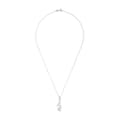 Miniatyrbild 3 av 4: Halsband - Ketty - Rhodiumpläterad 925 Sterling Silver - Treble Clef Hänge - Cubic Zirconia - 42 cm