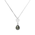 Miniatyrbild 1 av 4: Halsband - Perlinea - Heart Tahitian Cultured Pearl A+ - 925 Silver - 8-9 mm - 42 cm