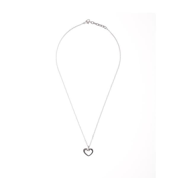 Halsband - Juli - Massivt Rhodium 925 - Svart - Stål - Keramik