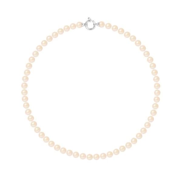 Halsband - Perlinea - AAA+ Freshwater Cultured Pearl - Natural Pink - Sterling Silver - 42 cm