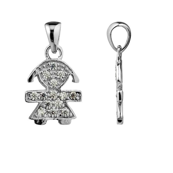 Halsband - LOVA LOLA VAN DER KEEN - Flicka - Äkta Silver 925 - Zirkoniumoxid - 42 cm