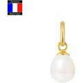 Miniatyrbild 1 av 4: Compagnie Générale des Perles - Ledad äkta päronodlad pärlhänge 6-7 mm - 18 karat gult guld - Damsmycken