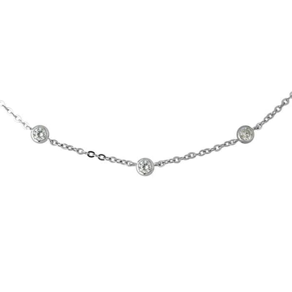 Halsband - LOVA LOLA VAN DER KEEN - 7 LOVE - 925 Sterling Silver - Syntetisk diamant - 3 mm zirkonium