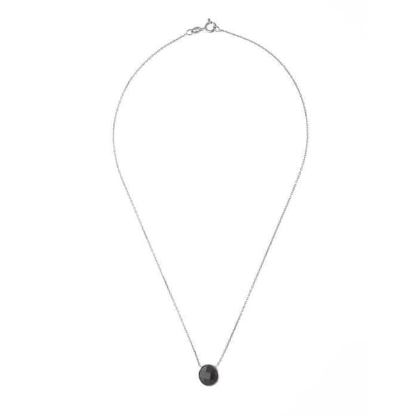 Halsband - LOLA VAN DER KEEN - Leonora - Silvermassiv Rhodium 925 - Längd 42 cm - Zirkoniumoxid