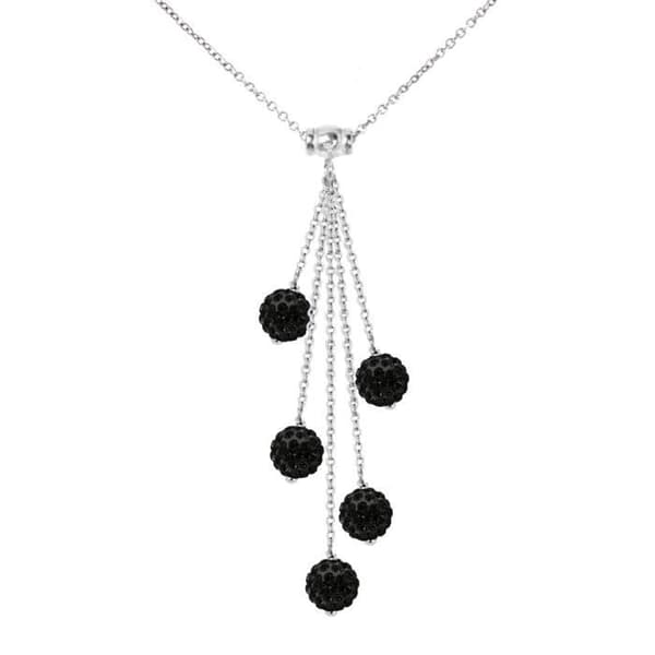 Halsband - LOVA LOLA VAN DER KEEN - Cascada - 925 Sterling Silver - Svarta Kristaller - 42 cm