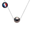 Miniatyrbild 1 av 4: PERLINEA - A+ Tahitian Cultured Pearl Necklace - Semi-runda 8-9 mm - Vitguld - Damsmycken