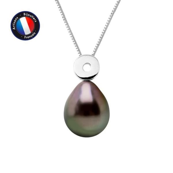 Halsband - PERLINEA - Tahitisk odlad pärla A+ - Vitguld - 8-9 mm - 42 cm