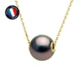 Miniatyrbild 1 av 4: Halsband - Perlinea - Tahitisk odlad pärla A+ - Gult guld - 11-12 mm - 42 cm