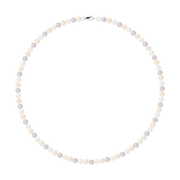 Halsband - PERLINEA - AAA+ Sötvattensodlad pärla - 5-6 mm - Flerfärgad - Sterling Silver