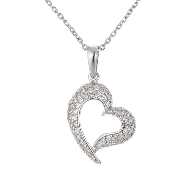 Halsband - LOVA LOLA VAN DER KEEN - Hjärta - 925 Sterling Silver - Cubic Zirconia - 42 cm