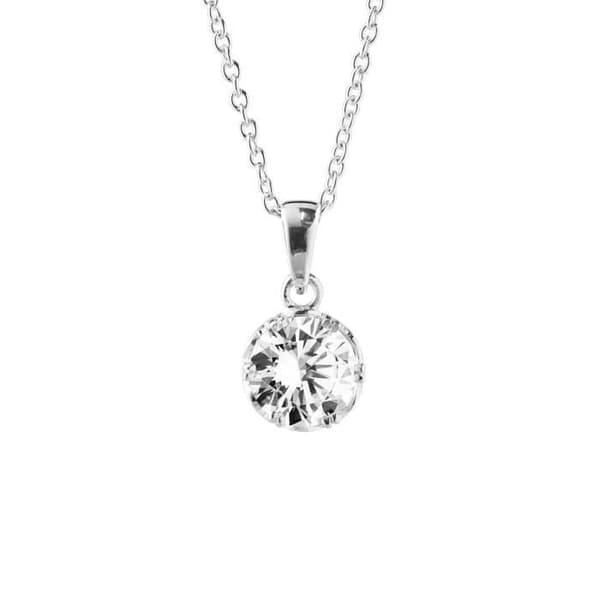 Halsband - Magali - Rhodiumpläterad 925 Sterling Silver - Cubic Zirconia - Längd 42 cm - Dam