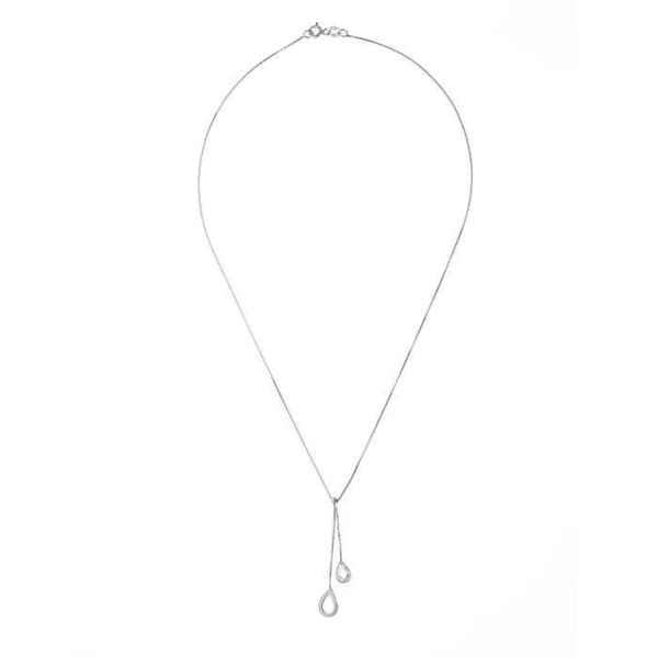 Halsband - Liam - Rhodiumpläterat 925 Sterling Silver - Längd 42 cm - Cubic Zirconia - Dam