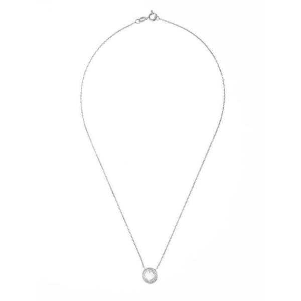 Halsband - Gracia - 925 Rhodinerat Massivt Silver - Cirkulärt Hänge - Längd 42 cm - Kvinna