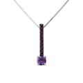 Miniatyrbild 1 av 3: Halsband - Evodie - 925 Sterling Rhodiumpläterad - Préciosa Kristall Hänge - Längd 42 cm - Dam