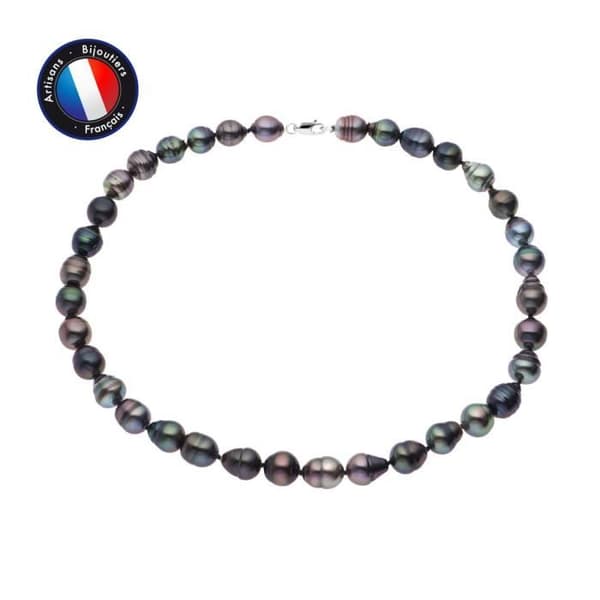 Halsband - Perlinea - Tahitisk odlad pärla A+ - Vitguld - 8-9 mm - 42 cm
