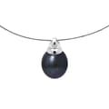 Miniatyrbild 1 av 4: Halsband - Perlinea - AAA+ Freshwater Cultured Pearl - Svart - 925 Silver - 42 cm
