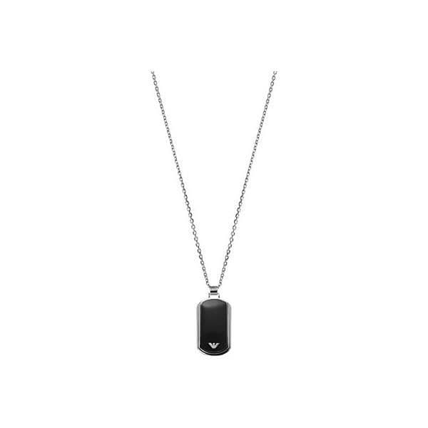 Halsband - Armani - EGS1726040 - Rostfritt stål - Svart PVD - Längd 55 cm