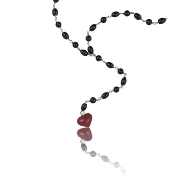 Collier - Tidskraft - TJ1238C01 - Silver - Svart - Kvinna