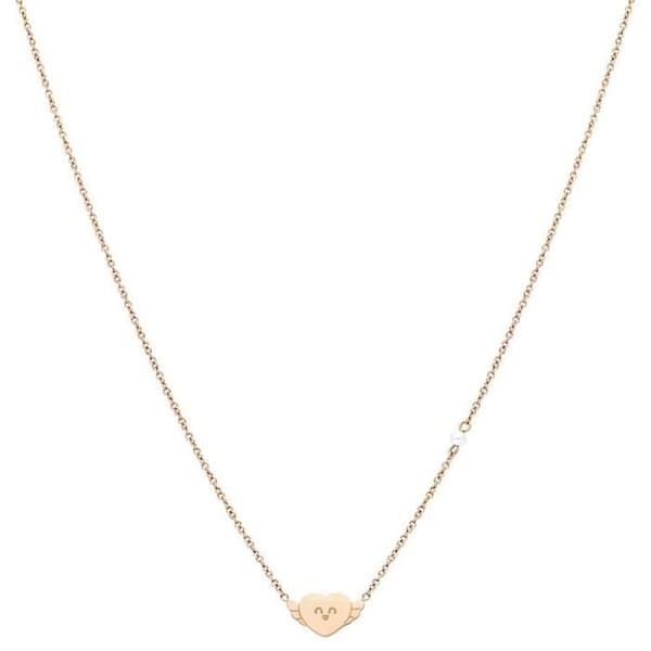 Pendentif - M. Love - WJ20201 - Rostfritt stål - 45cm - Rosa hjärta