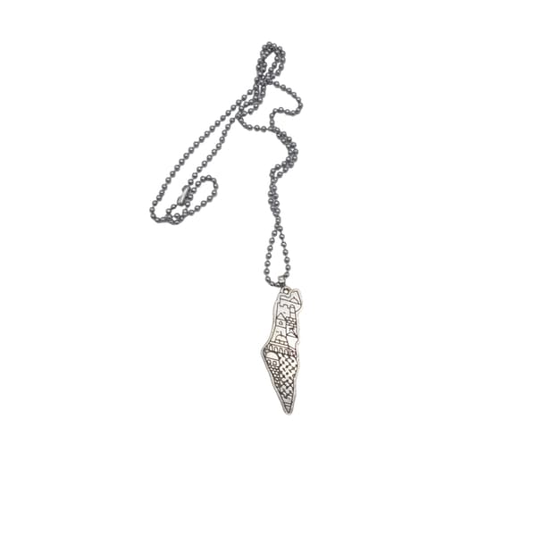 Palestina karta halsband