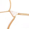 Miniatyrbild 3 av 5: Halsband Kroppskedja - Bodychain Trekantig sten