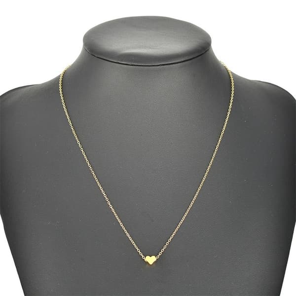 Halsband med litet Hjärta i guld färg