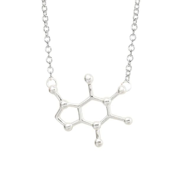 Halsband med Kemisk Molekyl Silver färgad