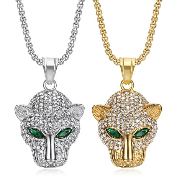 Noorzai Scandinavia - hängsmycke leopard puma zirkon 18 K guld