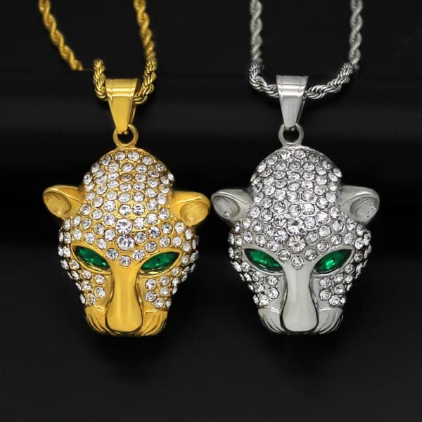 Noorzai Scandinavia - hängsmycke leopard puma zirkon 18 K guld