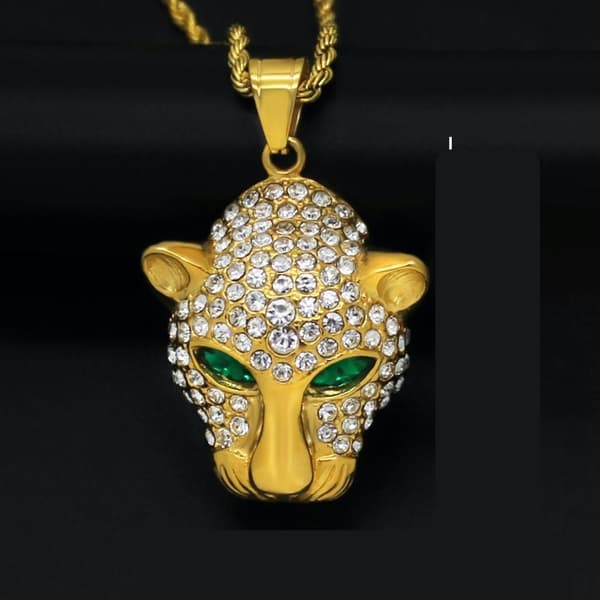 Noorzai Scandinavia - hängsmycke leopard puma zirkon 18 K guld