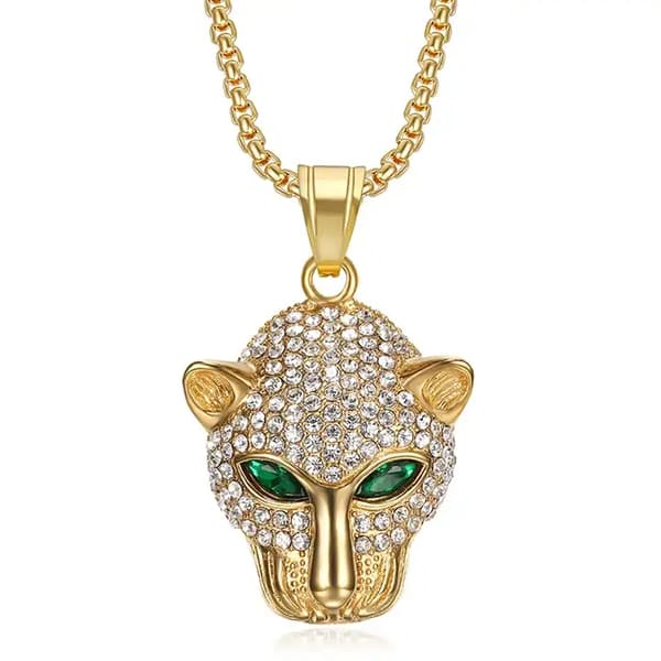 Noorzai Scandinavia - hängsmycke leopard puma zirkon 18 K guld
