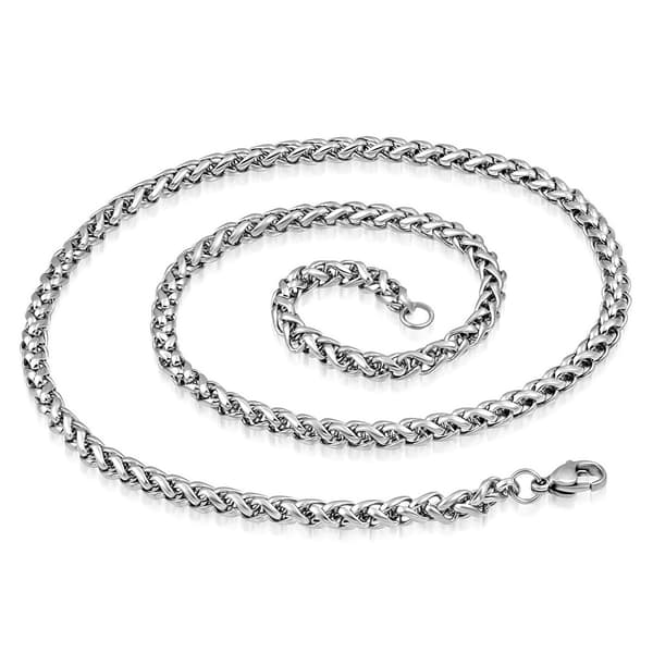 Halsband Halskedja Stål kedja 316L Repmodell B 5 mm  L 61 cm