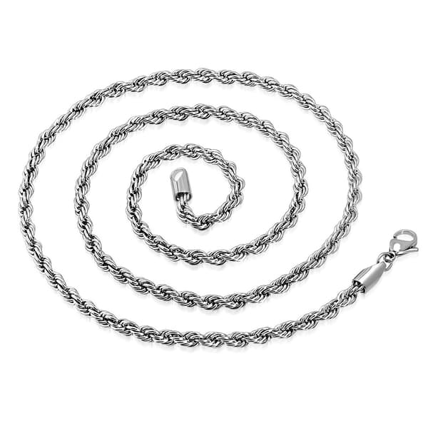 Halsband Halskedja Stål kedja 316L Repmodell B 5,5 mm  L 60 cm