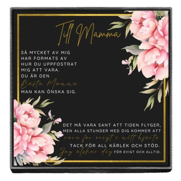 Till Mamma Gåvohalsband Med Kort och Låda Hjärta