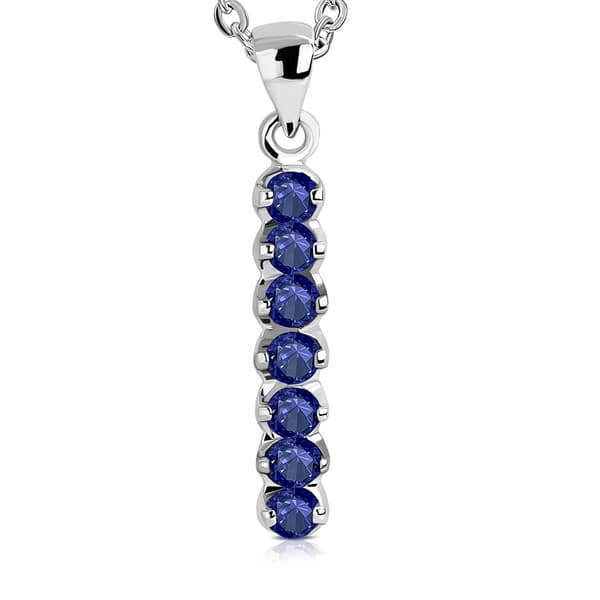 Halsband hänge med capriblå Cubic Zirkonia