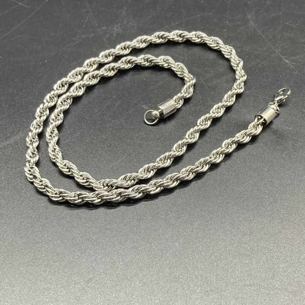 Halsband Stålkedja Rostfritt Stål 316L Repmodell B 6 mm  L 60 cm