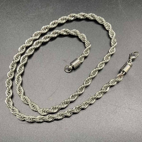 Halsband Stålkedja Rostfritt Stål 316L Repmodell B 6 mm  L 60 cm