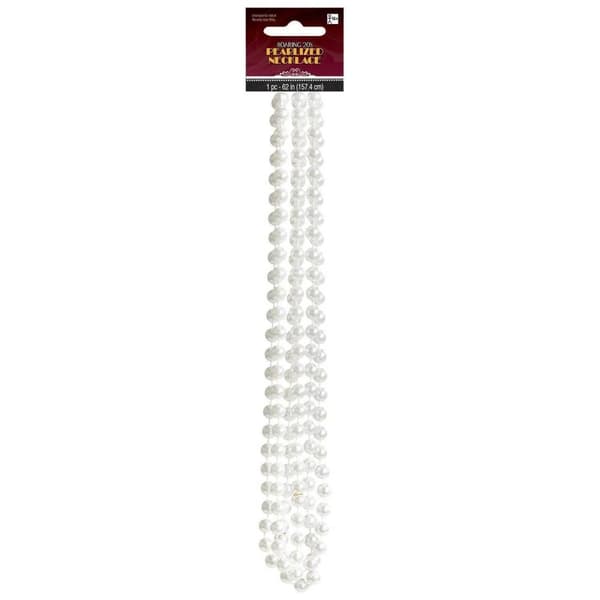 Amscan Roaring 20s Faux Pearl Necklace White One Size