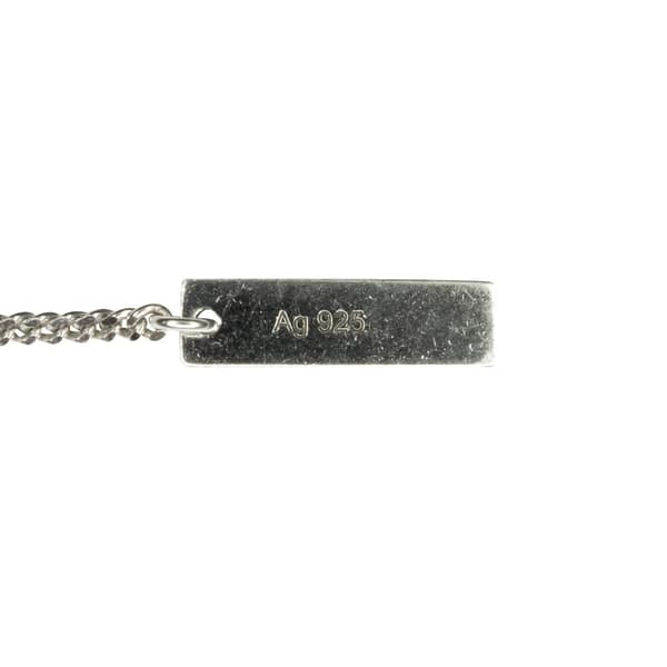Pre-owned Dior Homme Logo Pendant Necklace Silver