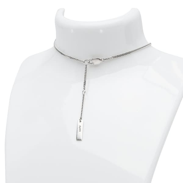 Pre-owned Dior Homme Logo Pendant Necklace Silver