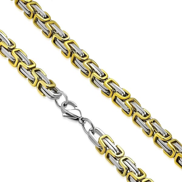 Halsband Bysantinsk Halskedja kejsarlänk 316L B 4,5 mm  L 60 cm