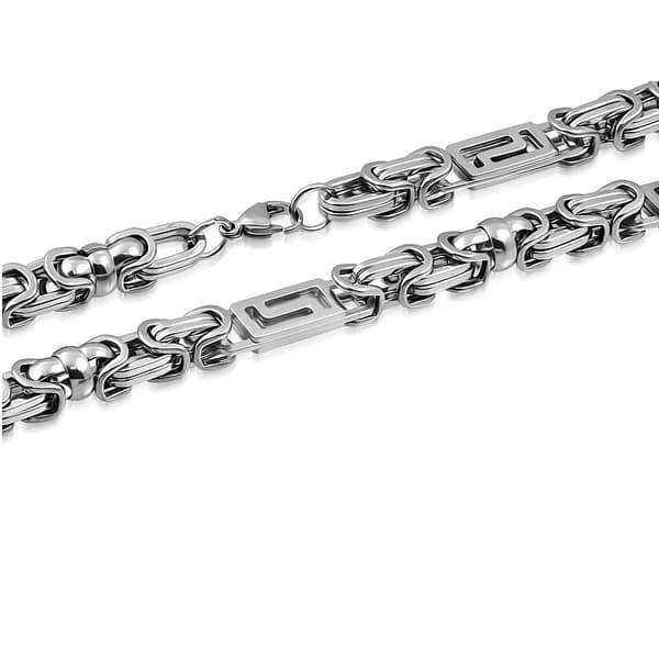 Halsband Bysantinsk Halskedja Kejsarlänk 316L B 10 mm  L 64 cm